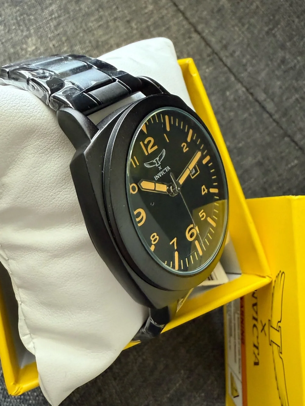 Invicta Black and Yellow Accent Men's Watch